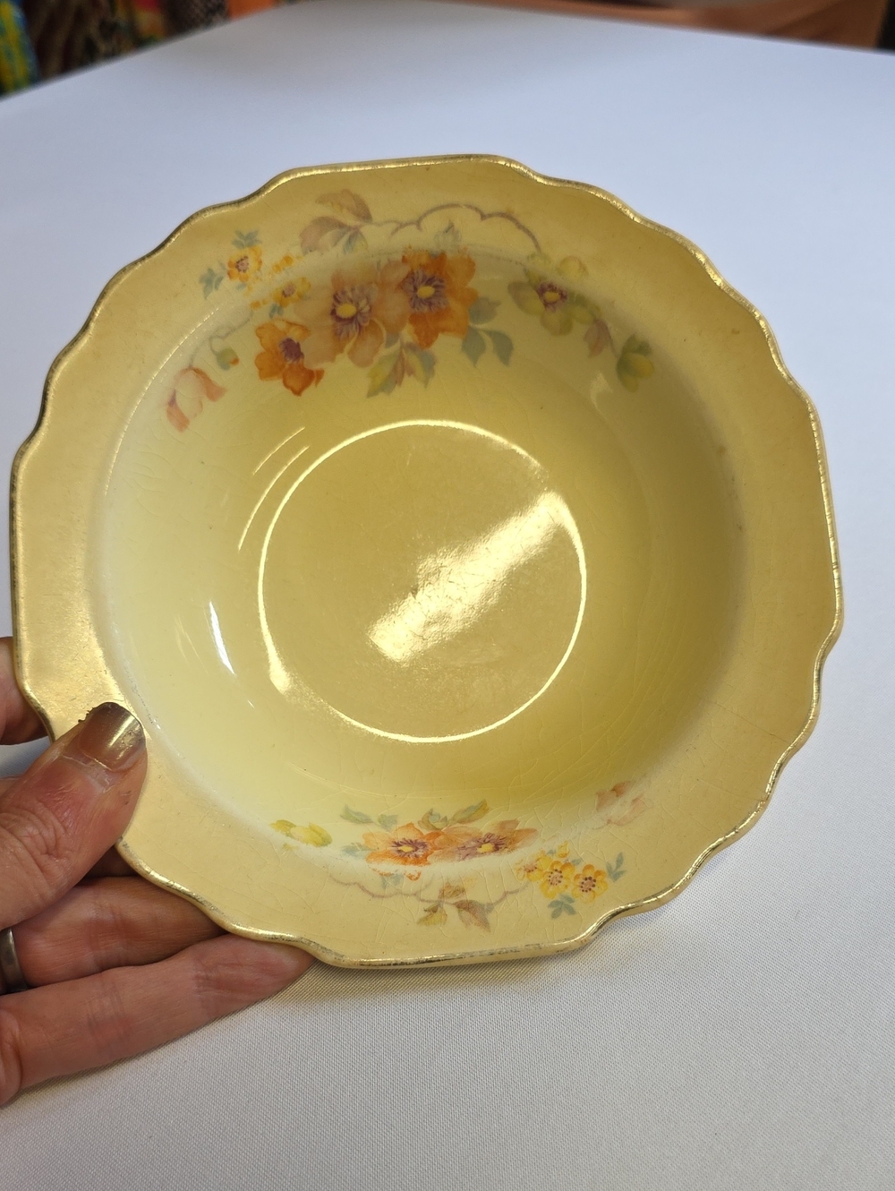 Vintage W.S. George "Canarytone" Ceramic Bowl